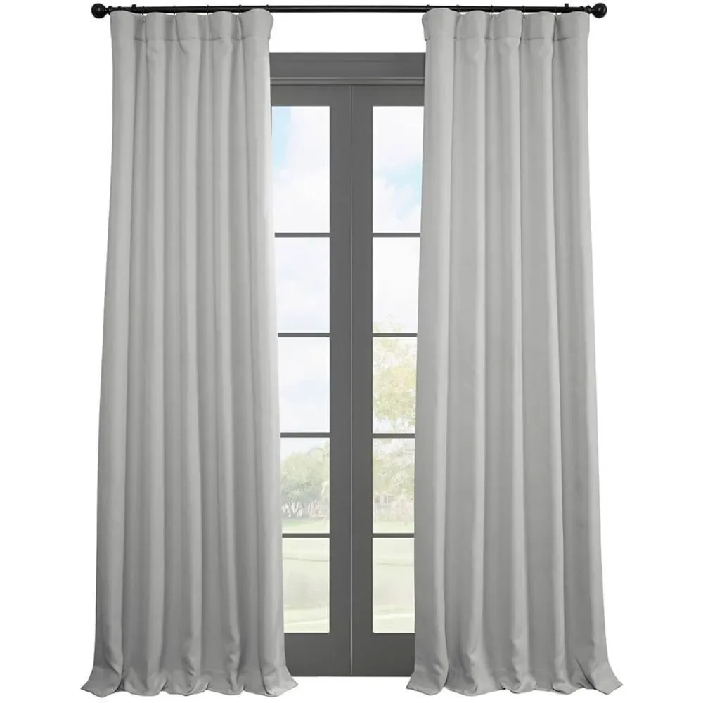HPD Half Price Drapes Faux Linen Textured Room Darkening Curtains 96” 1 panel